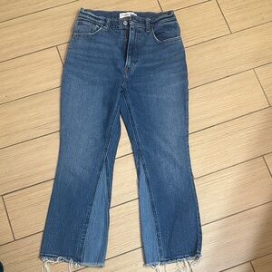 Abercrombie & Fitch High Rise Kick Flare Jeans in Classic Blue